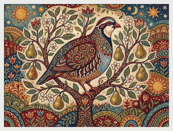 Folk Art Partridge In Nature