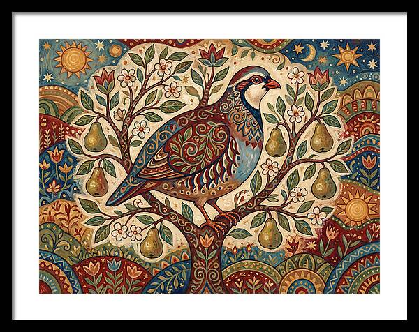Folk Art Partridge In Nature