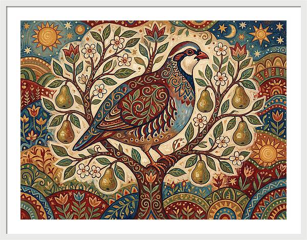 Folk Art Partridge In Nature