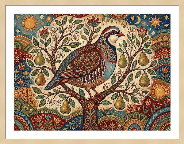 Folk Art Partridge In Nature