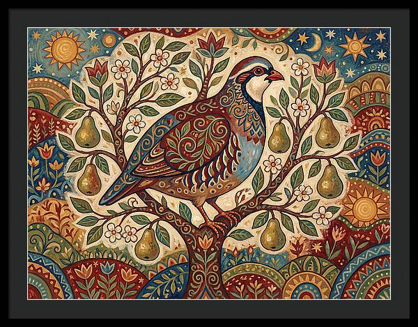 Folk Art Partridge In Nature