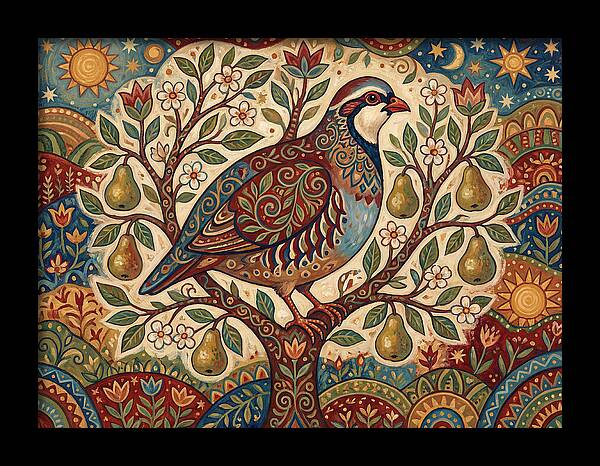 Folk Art Partridge In Nature