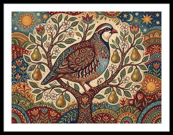 Folk Art Partridge In Nature
