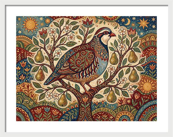 Folk Art Partridge In Nature
