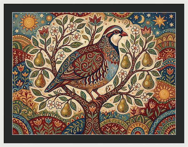 Folk Art Partridge In Nature