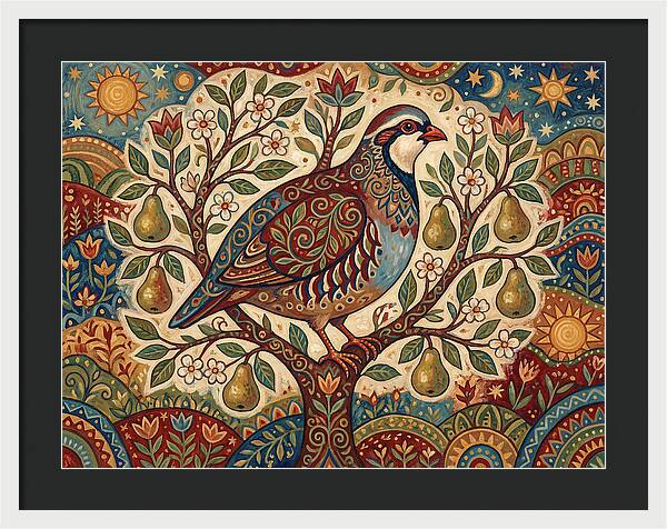 Folk Art Partridge In Nature