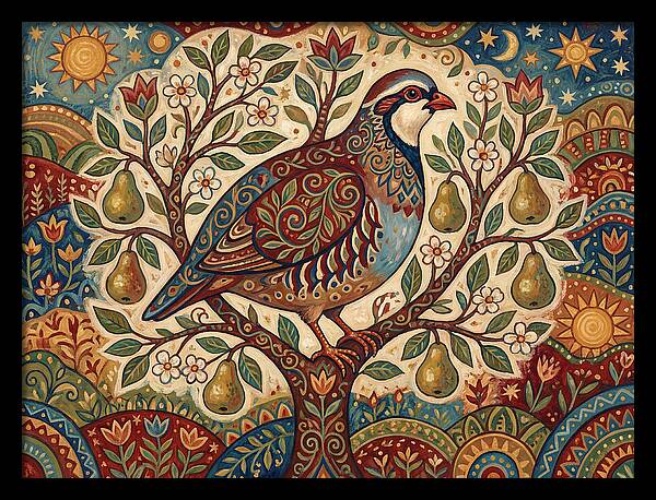 Folk Art Partridge In Nature
