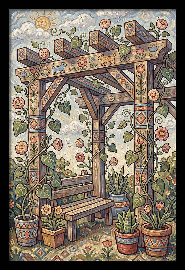 Folk Art Pergola Retreat