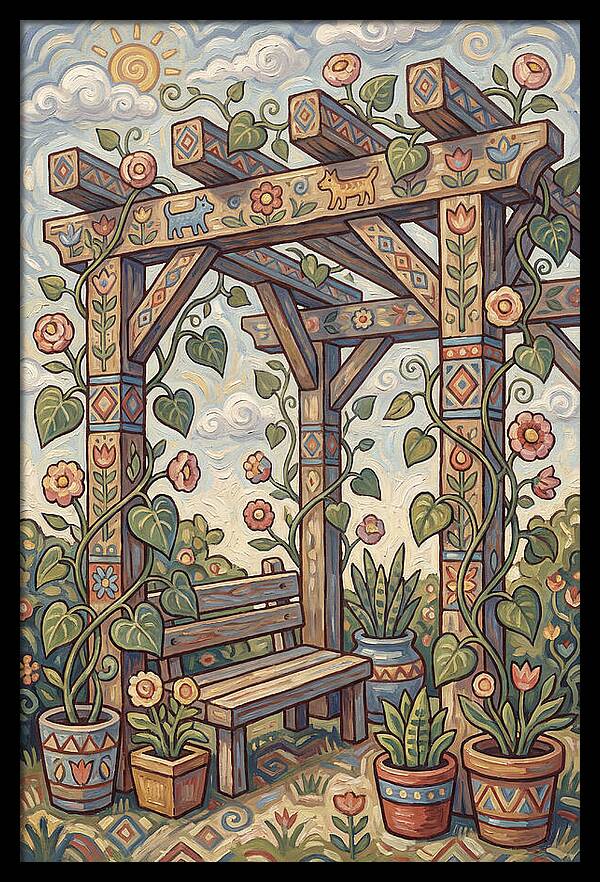 Folk Art Pergola Retreat