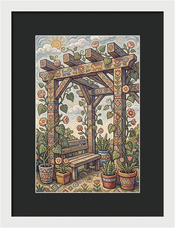 Folk Art Pergola Retreat