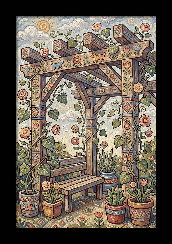 Folk Art Pergola Retreat