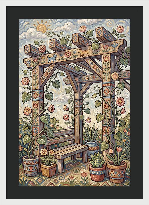 Folk Art Pergola Retreat