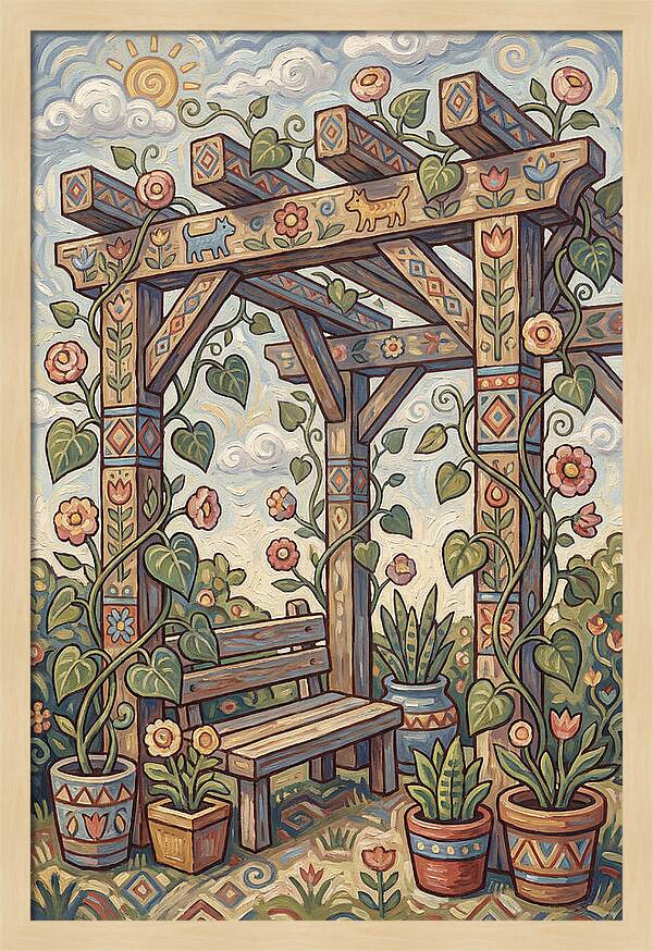Folk Art Pergola Retreat