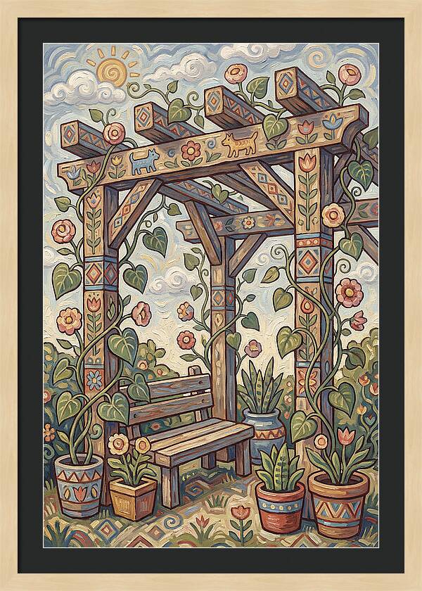 Folk Art Pergola Retreat