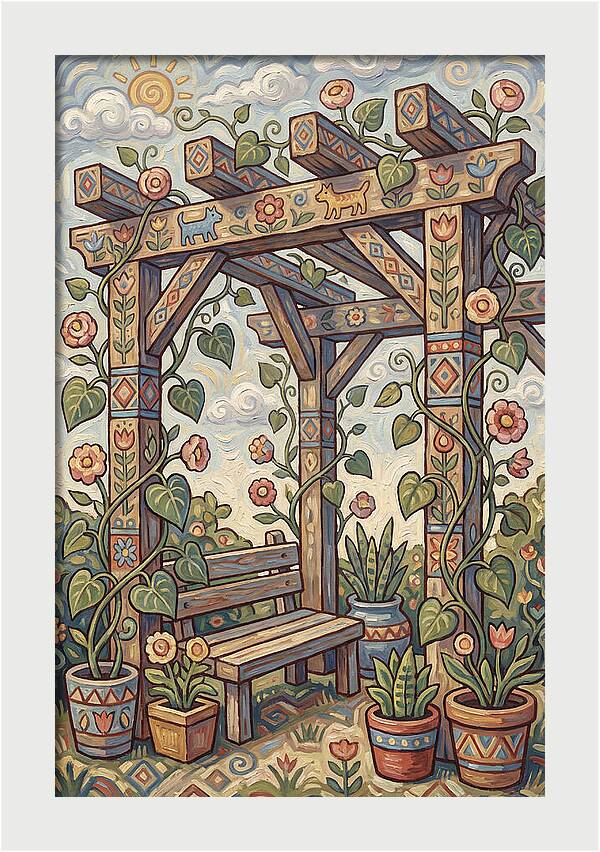 Folk Art Pergola Retreat