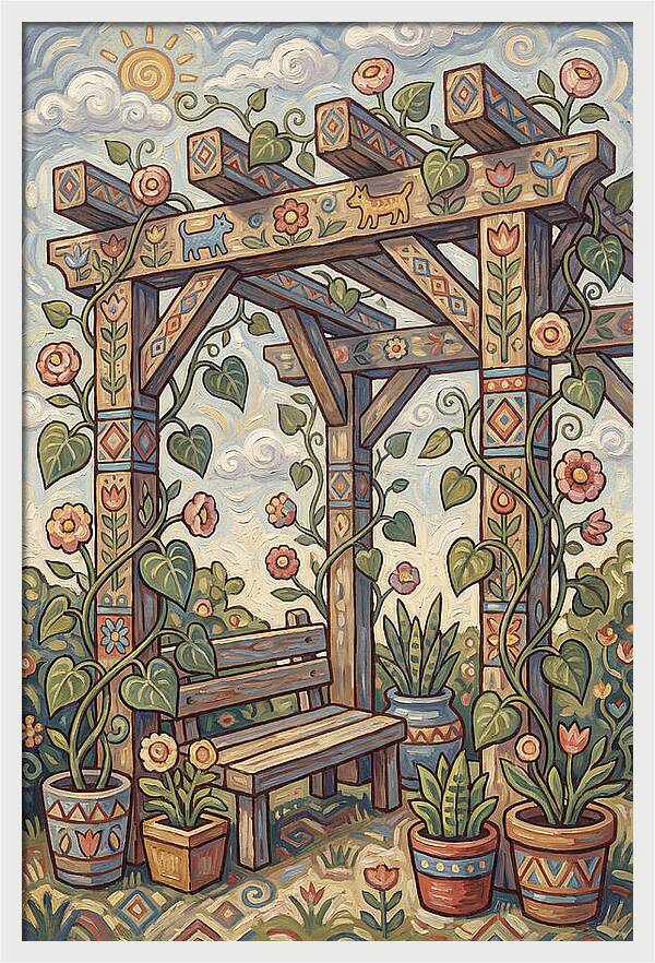 Folk Art Pergola Retreat