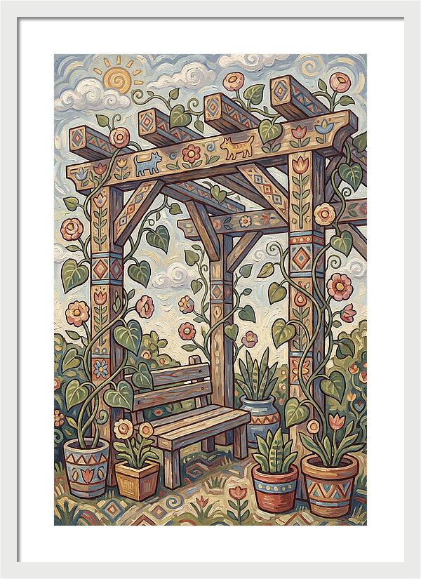Folk Art Pergola Retreat