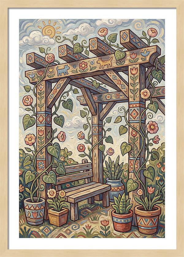 Folk Art Pergola Retreat
