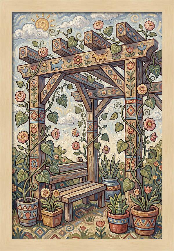 Folk Art Pergola Retreat