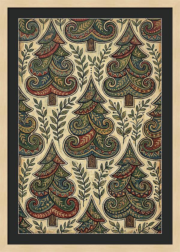 Folk Art Pine Trees