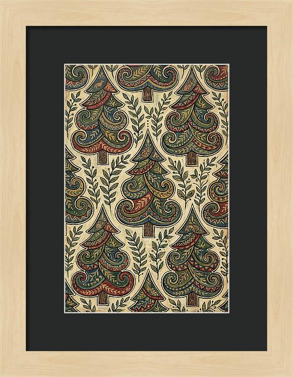 Folk Art Pine Trees