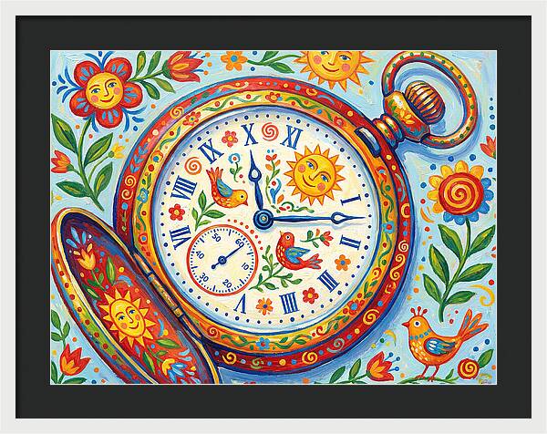 Folk Art Pocket Watch