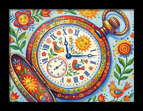 Folk Art Pocket Watch