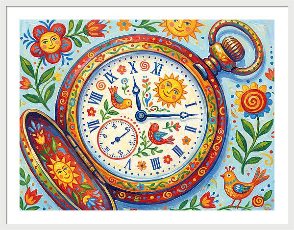 Folk Art Pocket Watch