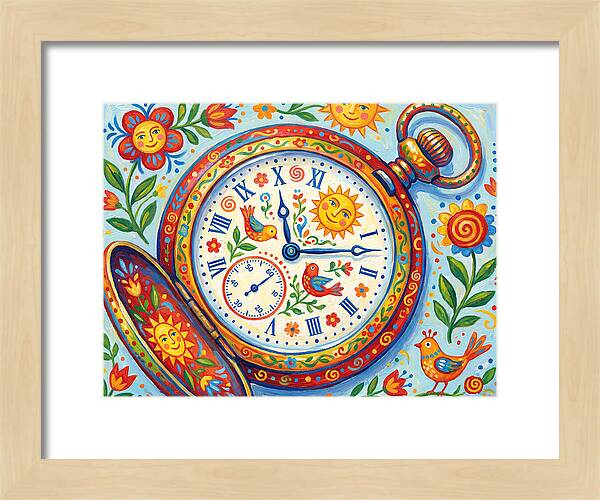 Folk Art Pocket Watch