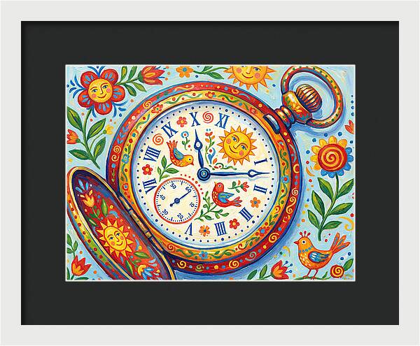 Folk Art Pocket Watch