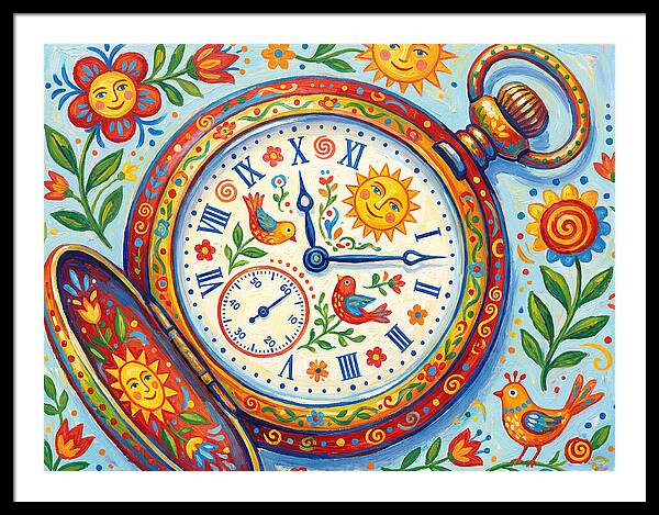 Folk Art Pocket Watch