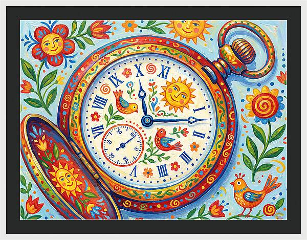 Folk Art Pocket Watch