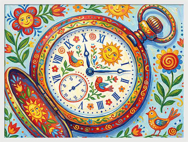 Folk Art Pocket Watch