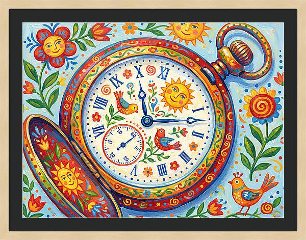 Folk Art Pocket Watch