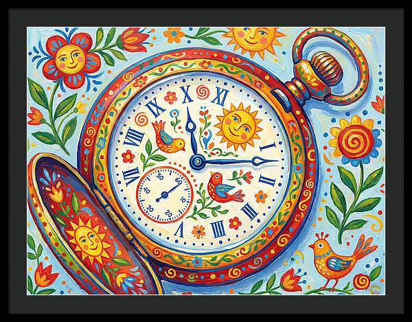 Folk Art Pocket Watch