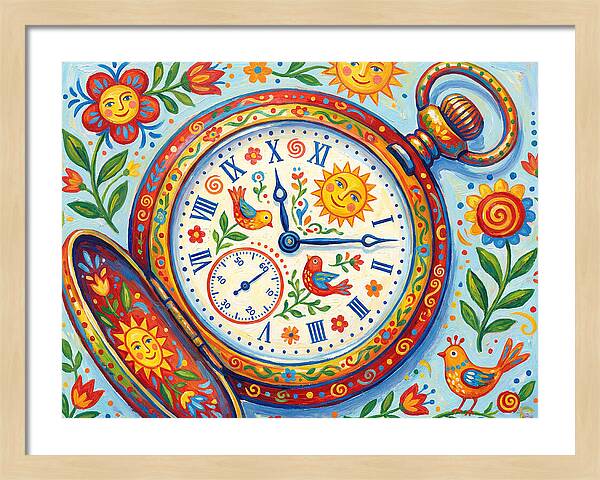 Folk Art Pocket Watch