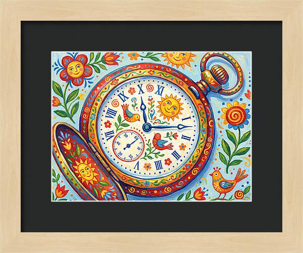 Folk Art Pocket Watch