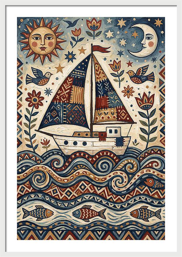 Folk Art Sailboat Adventure