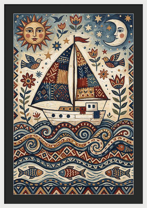 Folk Art Sailboat Adventure