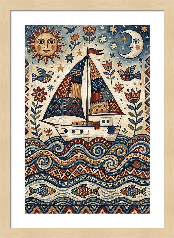 Folk Art Sailboat Adventure