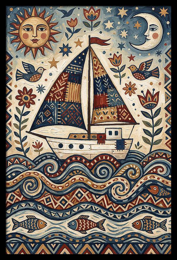 Folk Art Sailboat Adventure