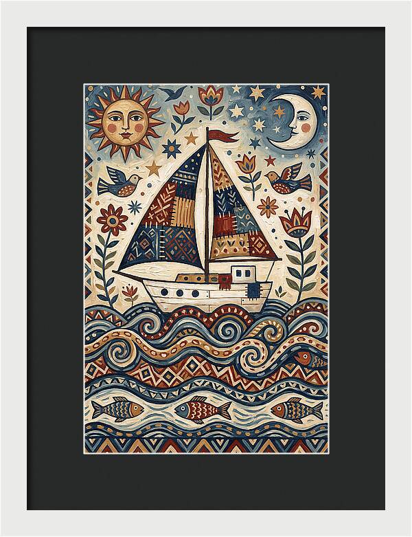 Folk Art Sailboat Adventure
