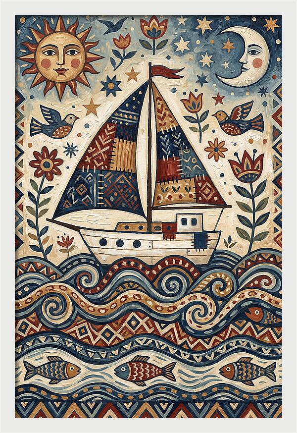 Folk Art Sailboat Adventure