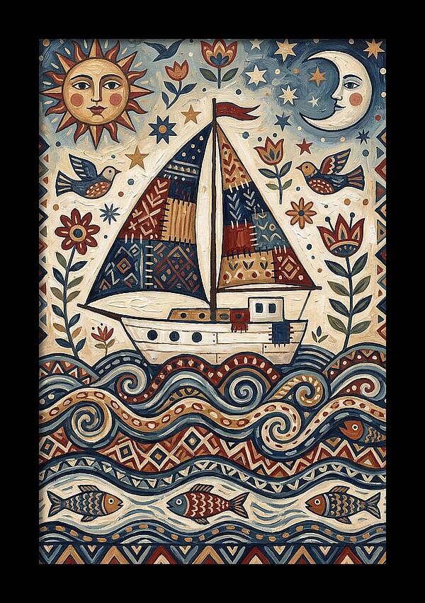 Folk Art Sailboat Adventure