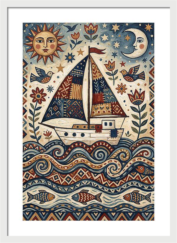 Folk Art Sailboat Adventure