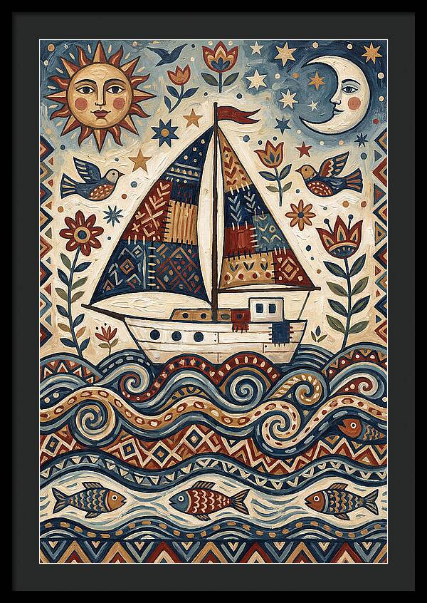 Folk Art Sailboat Adventure