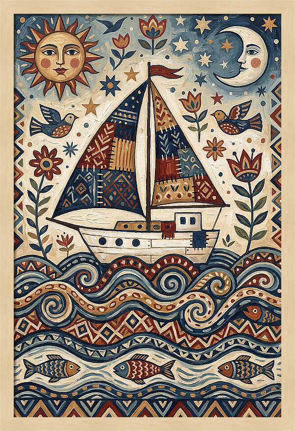 Folk Art Sailboat Adventure