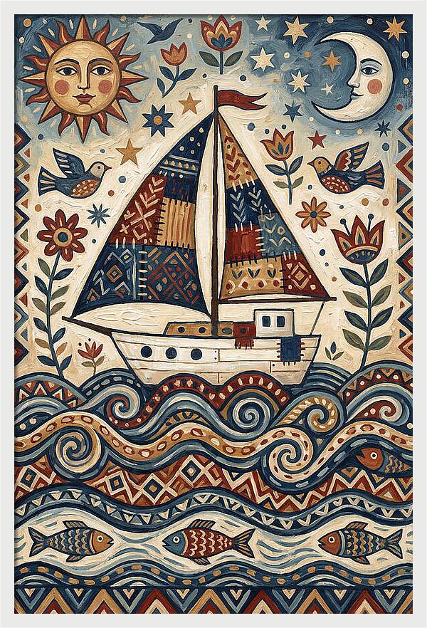 Folk Art Sailboat Adventure