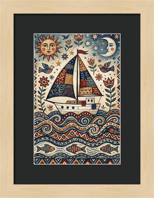 Folk Art Sailboat Adventure
