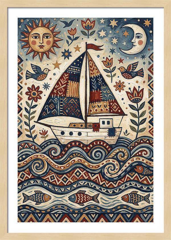 Folk Art Sailboat Adventure
